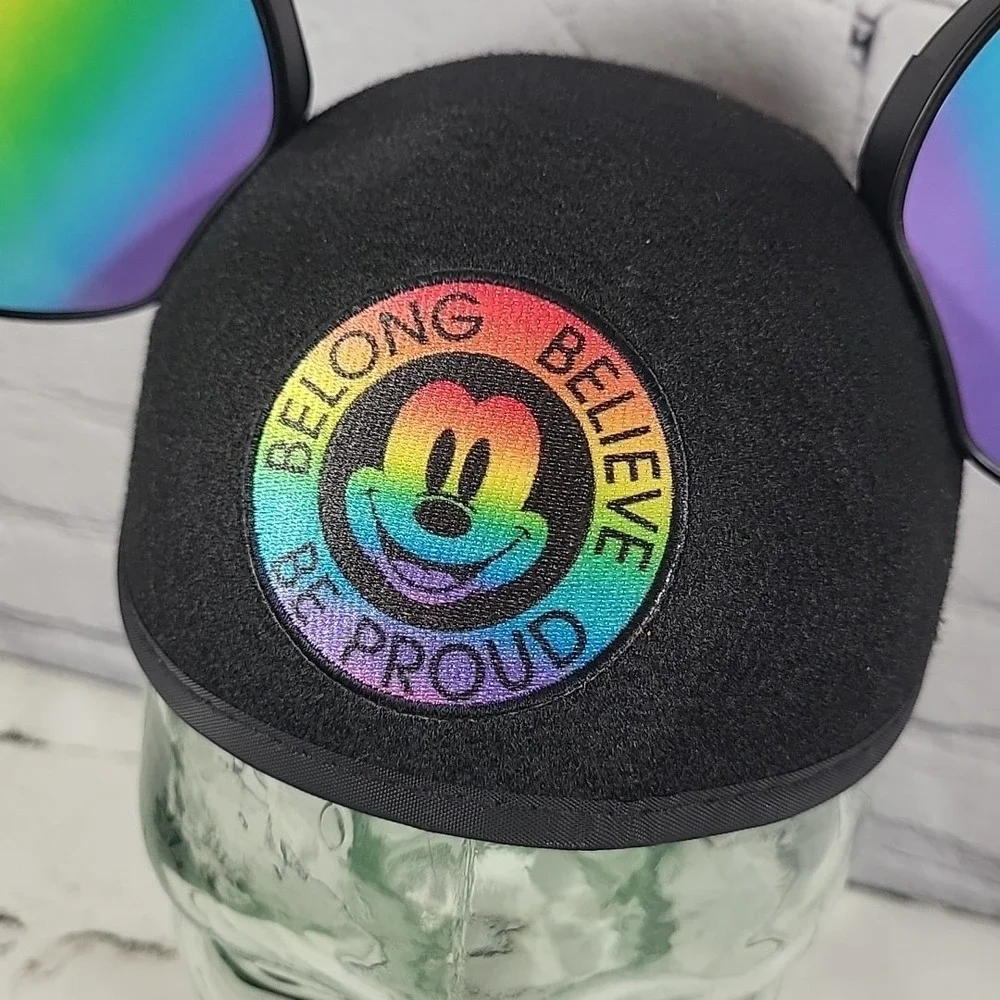 Disney Pride Collection Mickey Ears Rainbow Hat Adult One-Size NWT Be Proud LGBT